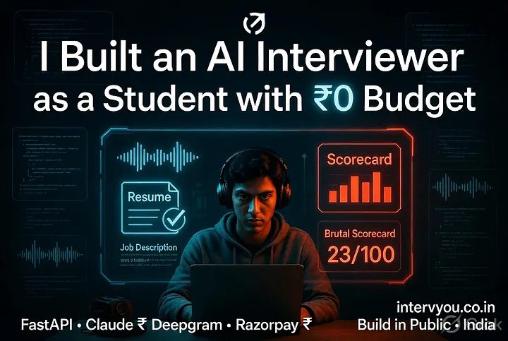 I Built an AI Interviewer as a Student with ₹0 Budget. Here’s the Full Stack.